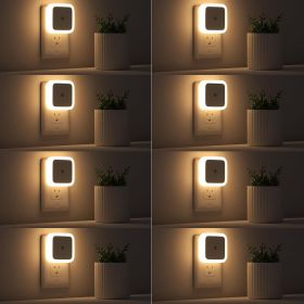 Night Light, Night Lights Plug into Wall 8-Pack, Nightlight Plug in Night Light, Dusk to Dawn Night Lamp Led (Warm White)