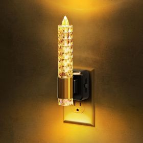 LED Night Light, Flameless Candle Night Light Plug into Wall, 0-100 LM Dimmable Nightlight, Plug in Amber Night Light with Dusk to Dawn Sensor