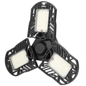 LED Garage Light, E26/E27 80W 7000LM 6500K Garage Ceiling Light Deformable Workshop Lamp Die Cast Aluminum LED Ceiling Light Bulbs with 3 Adj