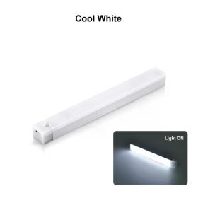 Wireless USB Rechargeable Motion Sensor LED Bar Light Induction Night Light Portable Cordless Magnetic Cabinet Lamp for Kitchen (Length: Length 50CM, Color: Cool white)